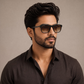 Sunglasses For Men With Brown Shade Glass & Black Frame 4228 Square Sunglass By Sunglasses Deal