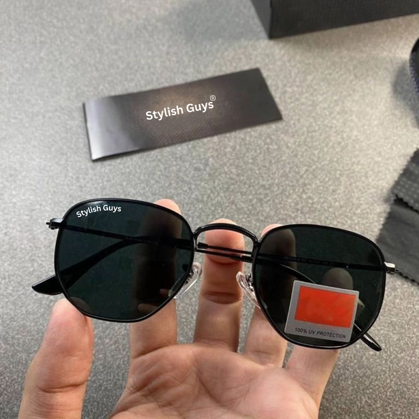 New Fancy Latest Flexible Nosed Trending B2 Hexagaon With Metal Frame Hot Favourite Sunglass For Men, Women & Unisex. ( SG - 3548 )