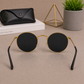 Sunglasses For Men With Black Glass & Golden Frame 3447 Panto Round Sunglass By Sunglasses Deal