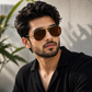 Sunglasses For Men With Brown Glass & Golden Frame 4414 Aviator Oval Sunglass By Sunglasses Deal