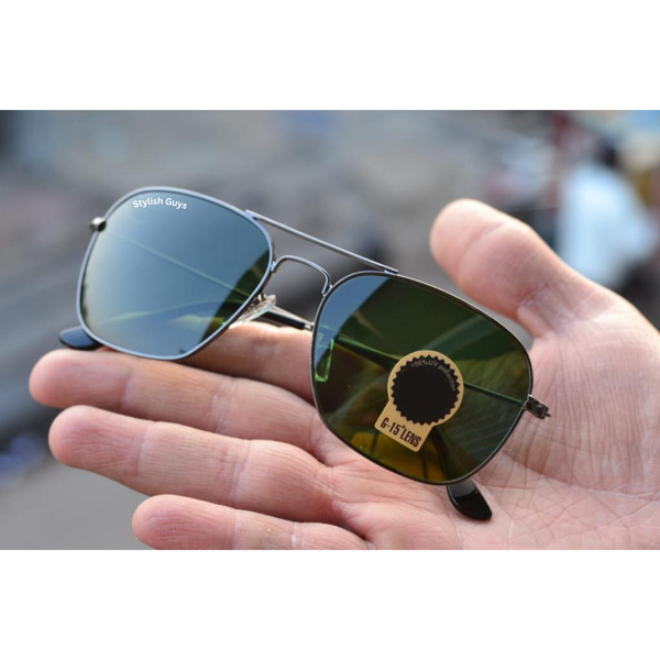 Top Trendy Hot New Stylish Attractive Green & Black 3136 Evergreen UV Protected Sunglasses For King's Men & Women