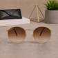 Sunglasses For Men With Brown Shade Glass & Golden Frame 3447 Panto Round Sunglass By Sunglasses Deal