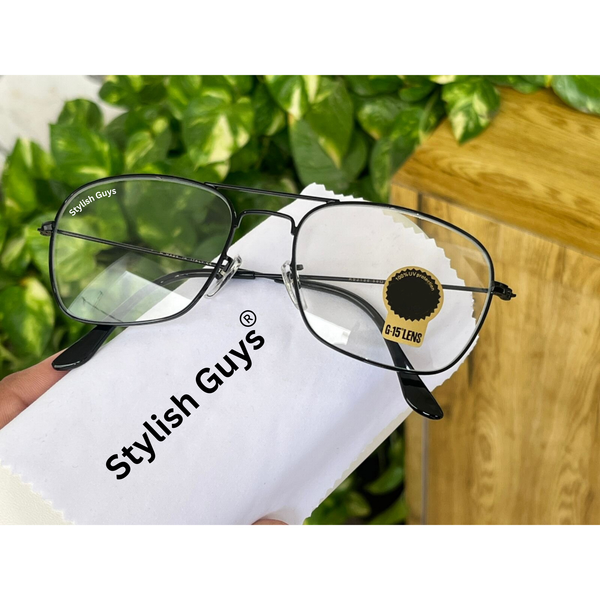 Top Trendy Hot New Stylish Attractive Clear & Black 3136 Evergreen UV Protected Sunglasses For King's Men & Women