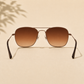 Sunglasses For Men With Brown Shade Glass & Brown Frame 3136 Square Sunglass By Sunglasses Deal