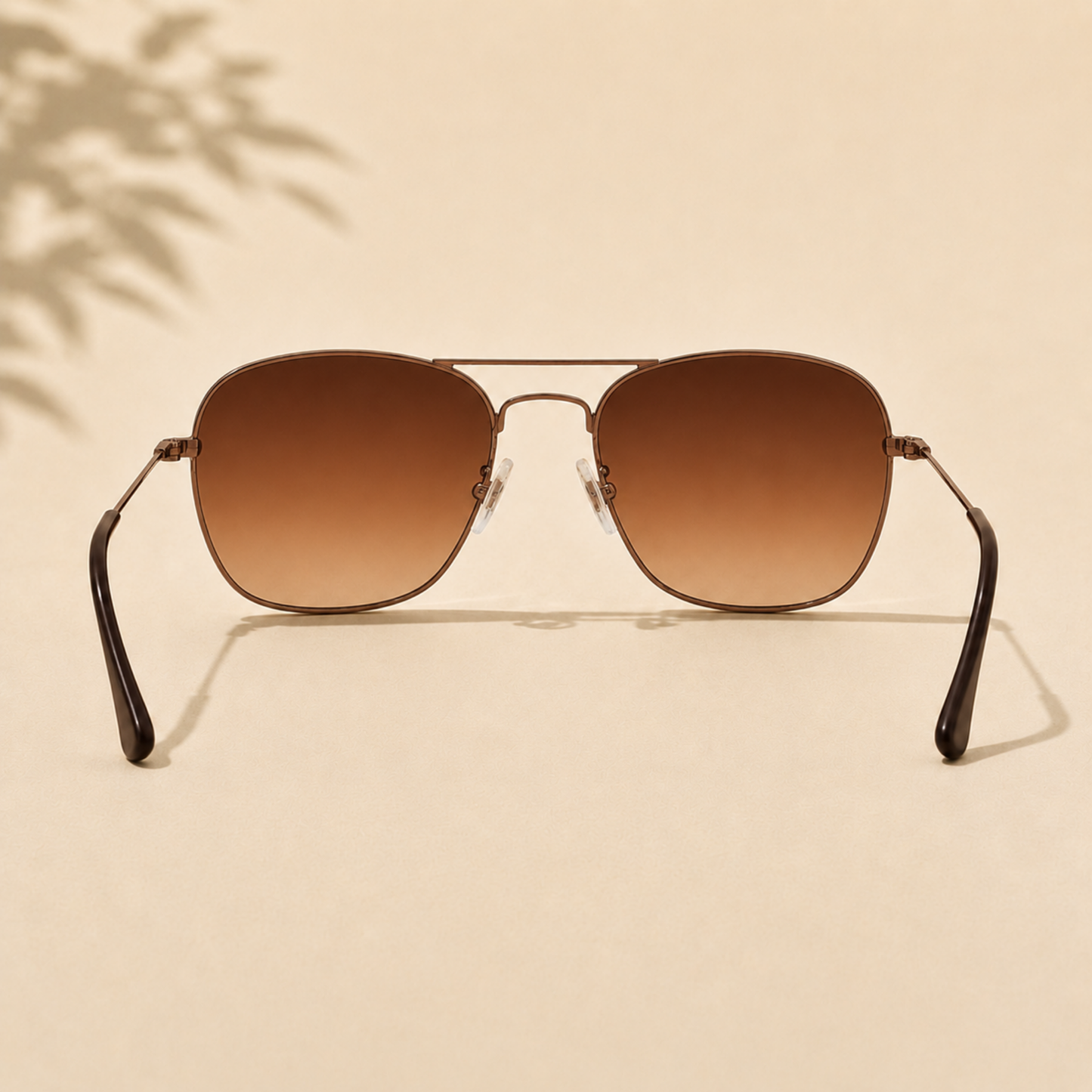 Sunglasses For Men With Brown Shade Glass & Brown Frame 3136 Square Sunglass By Sunglasses Deal