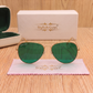 Sunglasses For Men With Green Glass & Golden Frame 3026 Aviator Sunglass By Sunglasses Deal