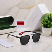 Sunglasses For Men With Black Glass & Black Frame 04 Square Polarized Sunglass By Sunglasses Deal