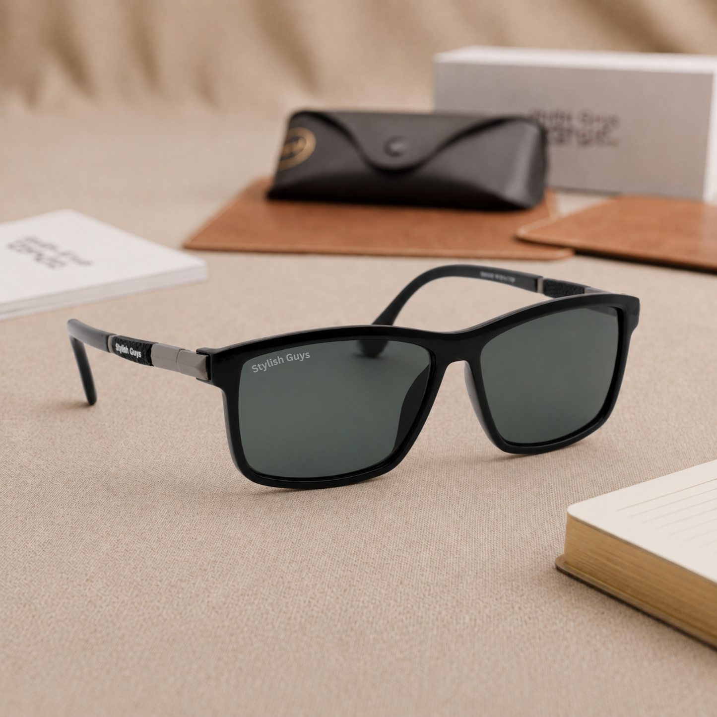 Sunglasses For Men With Black Glass & Black Frame 4228 Square Sunglass By Sunglasses Deal