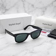 Sunglasses For Men With Black Glass & Black Frame 2140 Wayfarer Sunglass By Sunglasses Deal