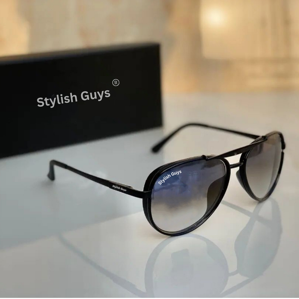 Top Trendy Hot New Stylish Attractive Blue Shade & Black 4414 Evergreen UV Protected Sunglasses For King's Men & Women