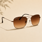 Sunglasses For Men With Brown Shade Glass & Brown Frame 3136 Square Sunglass By Sunglasses Deal