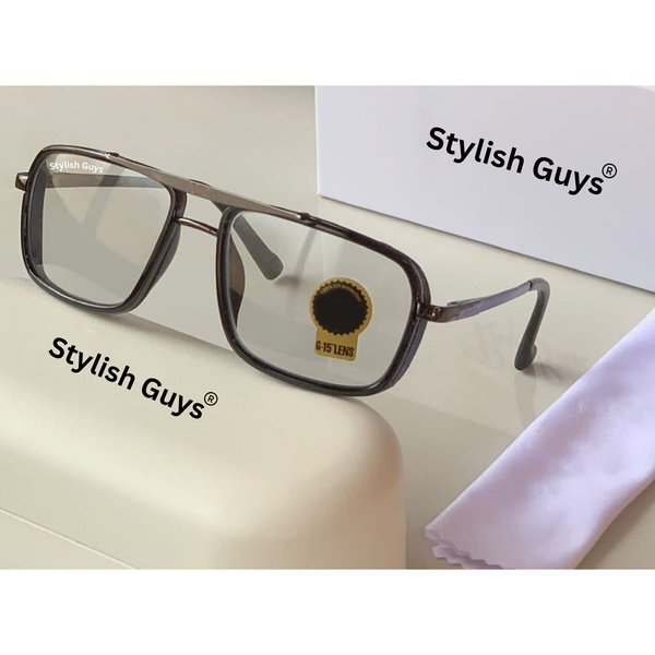 Top Trendy Hot New Stylish Attractive Clear & Black 4413 Evergreen UV Protected Sunglasses For King's Men & Women