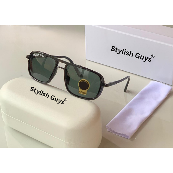 Top Trendy Hot New Stylish Attractive Black & Black 4413 Evergreen UV Protected Sunglasses For King's Men & Women