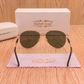 Sunglasses For Men With Black Glass & Golden Frame 3517 Aviator Oval Sunglass By Sunglasses Deal