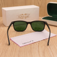 Sunglasses For Men With Green Glass & Black Frame 4708 Square Sunglass By Sunglasses Deal