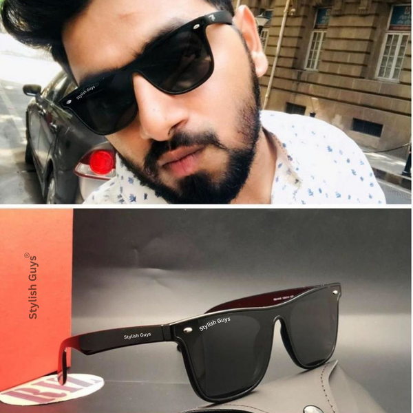 New Fancy Square Trending Latest Fixed Nosed With Metal Frame Hot Favorite Sunglass For Men, Women & Unisex. ( SG - 4487 )