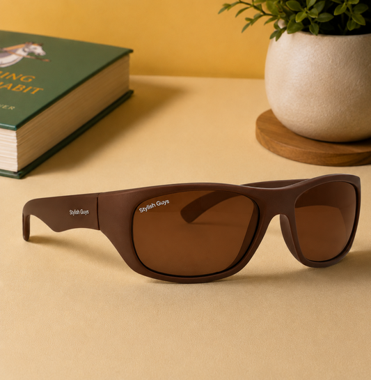 Sunglasses For Men With Brown Glass & Brown Frame 2053 Sport Sunglass By Sunglasses Deal