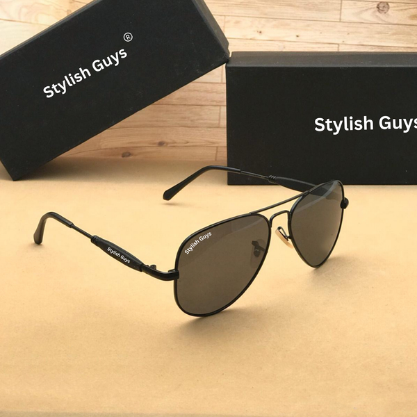 Top Trendy Hot New Stylish Attractive Black & Black 3517 Evergreen UV Protected Sunglasses For King's Men & Women