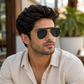 Sunglasses For Men With Black Glass & Golden Frame 3422 Aviator Bridge Sunglass By Sunglasses Deal