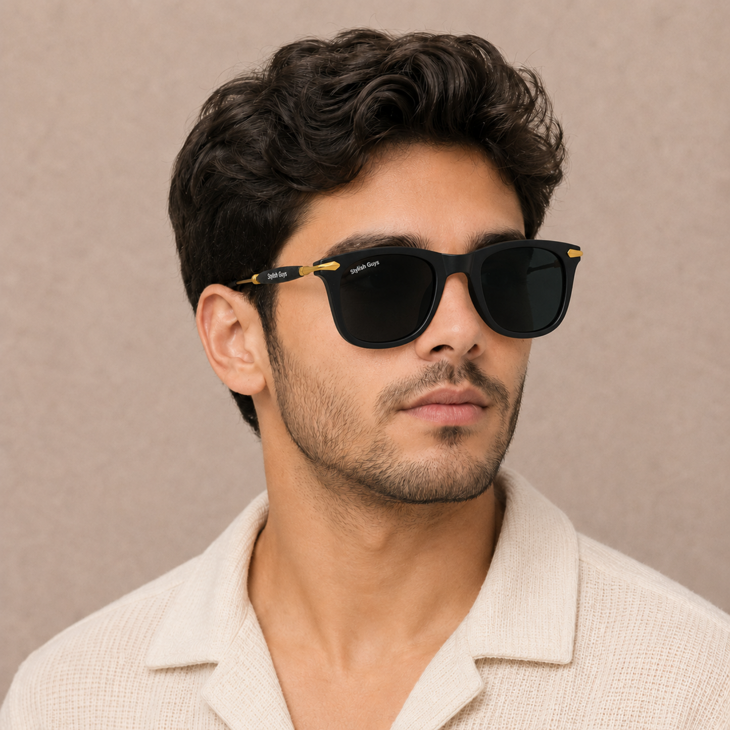 Sunglasses For Men With Black Glass & Golden Frame 2148 Square Sunglass By Sunglasses Deal