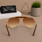 Sunglasses For Men With Brown Shade Glass & Golden Frame 3422 Aviator Bridge Sunglass By Sunglasses Deal
