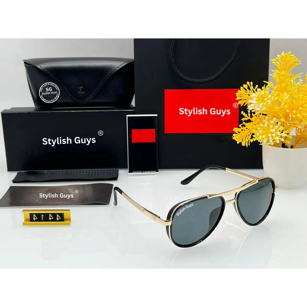 New Fancy Latest Fixed Nosed Trending B2 Side Cap With Spring Ingis Flexible Frame Hot Favourite Sunglass For Men, Women & Unisex. ( SG - 4414 )