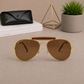 Sunglasses For Men With Brown Glass & Golden Frame 3422 Aviator Bridge Sunglass By Sunglasses Deal