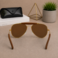 Sunglasses For Men With Brown Glass & Golden Frame 3422 Aviator Bridge Sunglass By Sunglasses Deal