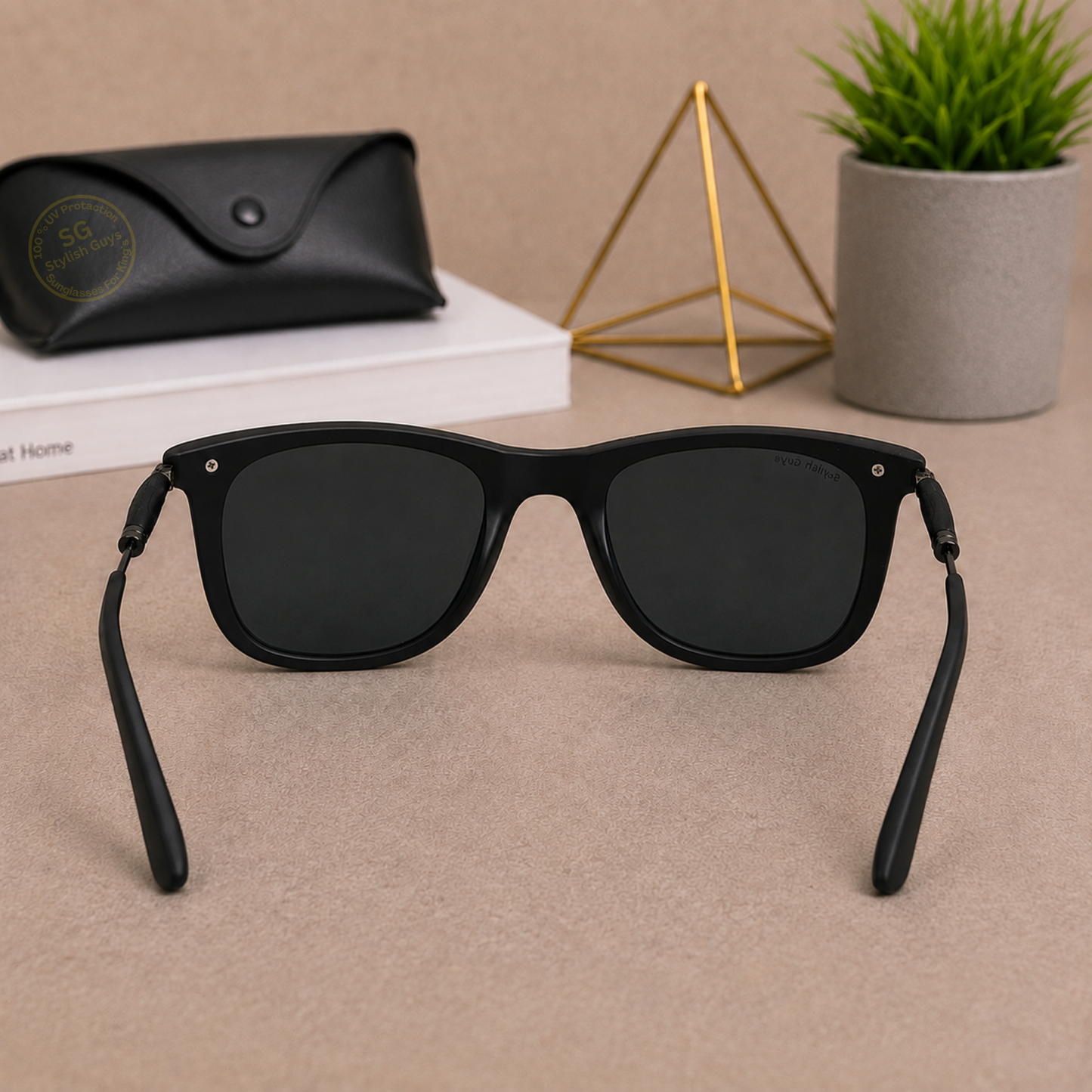 Sunglasses For Men With Black Glass & Black Frame 2148 Square Sunglass By Sunglasses Deal