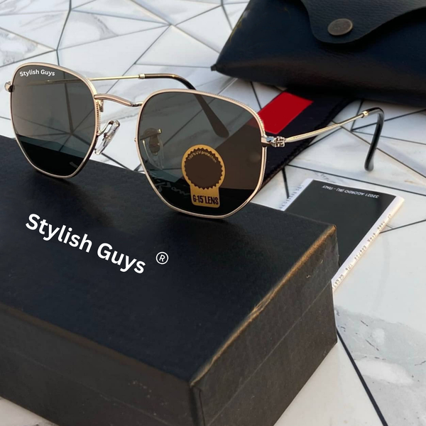 New Fancy Latest Flexible Nosed Trending B2 Hexagaon With Metal Frame Hot Favourite Sunglass For Men, Women & Unisex. ( SG - 3548 )