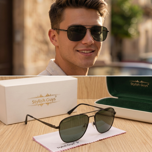 Sunglasses For Men With Black Glass & Black Frame 6060 Square Sunglass By Sunglasses Deal