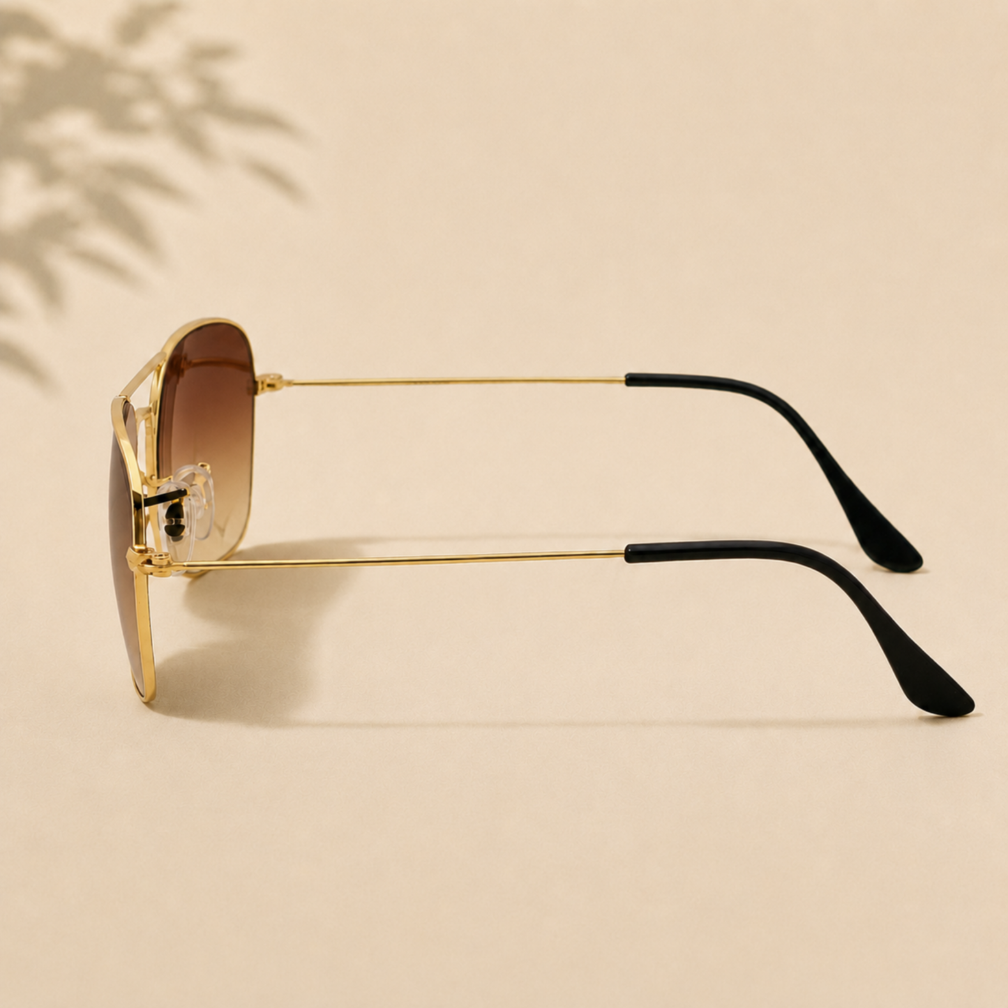 Sunglasses For Men With Brown Shade Glass & Golden Frame 3136 Square Sunglass By Sunglasses Deal