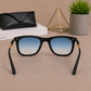 Sunglasses For Men With Blue Shade Glass & Golden Frame 2148 Square Sunglass By Sunglasses Deal