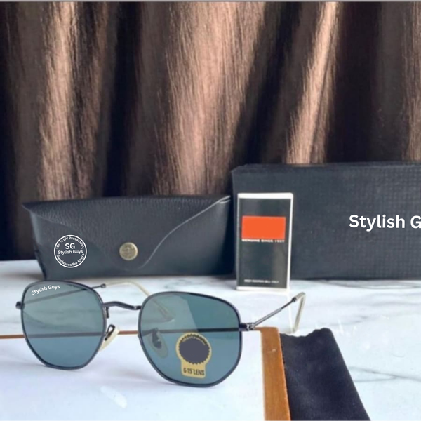 New Fancy Latest Flexible Nosed Trending B2 Hexagaon With Metal Frame Hot Favourite Sunglass For Men, Women & Unisex. ( SG - 3548 )
