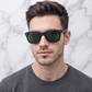 Sunglasses For Men With Green Glass & Black Frame 2140 Wayfarer Sunglass By Sunglasses Deal