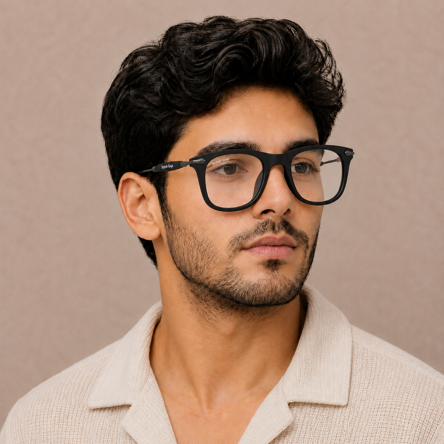 Sunglasses For Men With Clear Glass & Black Frame 2148 Square Sunglass By Sunglasses Deal