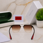 Sunglasses For Men With Brown Shade Glass & Golden Frame 04 Square Polarized Sunglass By Sunglasses Deal