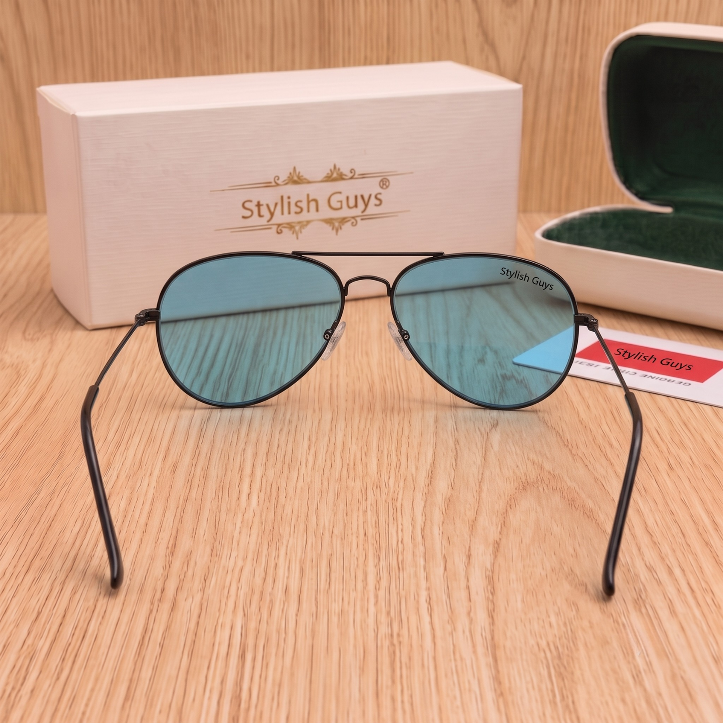 Sunglasses For Men With Blue Candy Glass & Black Frame 3026 Aviator Sunglass By Sunglasses Deal