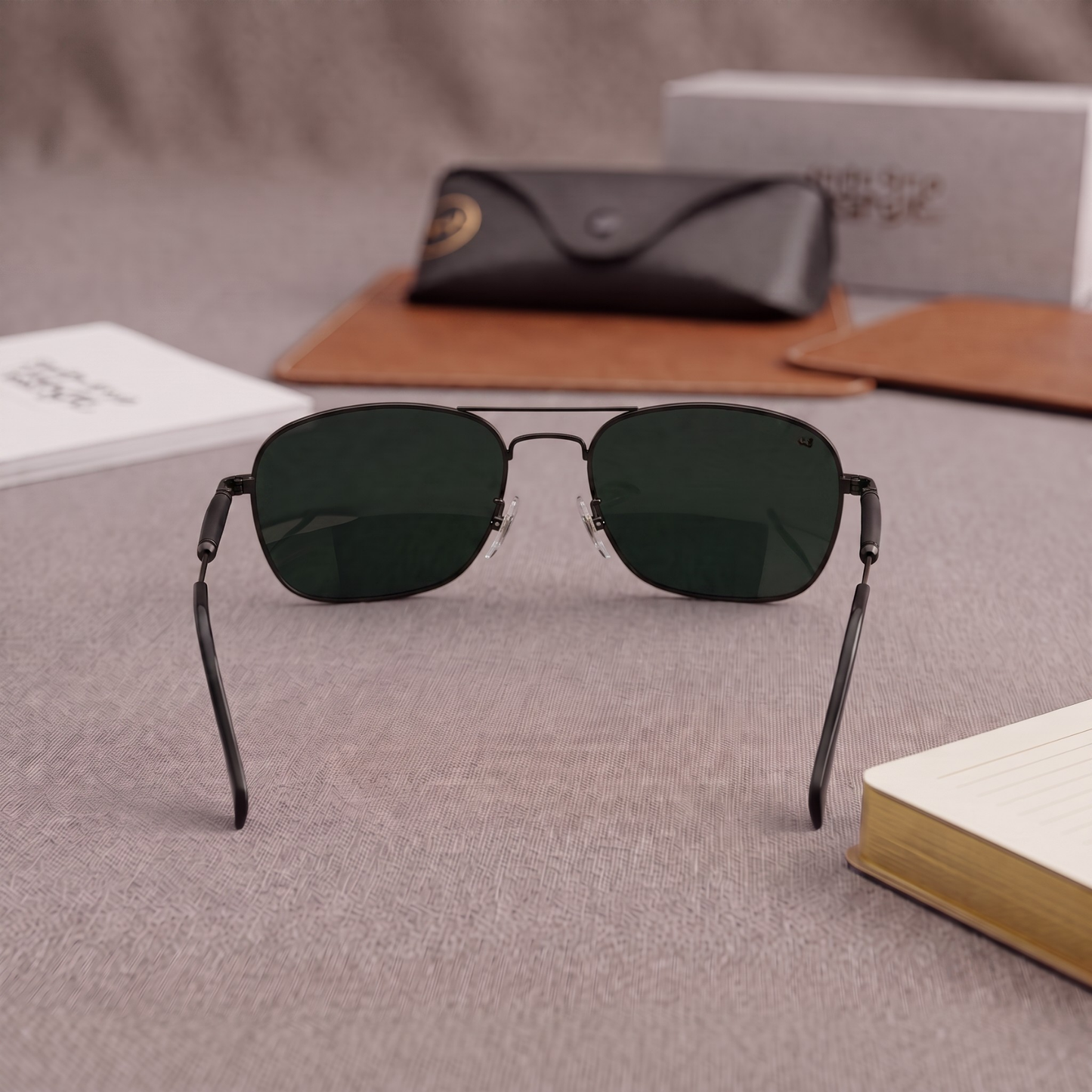 Sunglasses For Men With Black Glass & Black Frame 1208 Square Sunglass By Sunglasses Deal