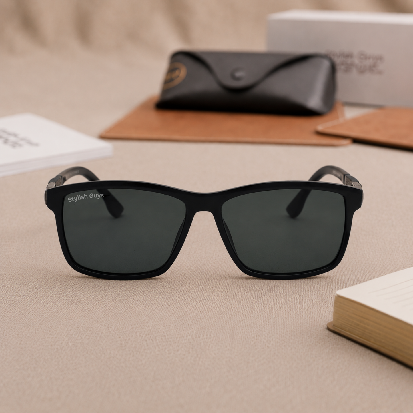 Sunglasses For Men With Black Glass & Black Frame 4228 Square Sunglass By Sunglasses Deal