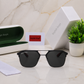 Sunglasses For Men With Black Glass & Black Frame 04 Square Polarized Sunglass By Sunglasses Deal