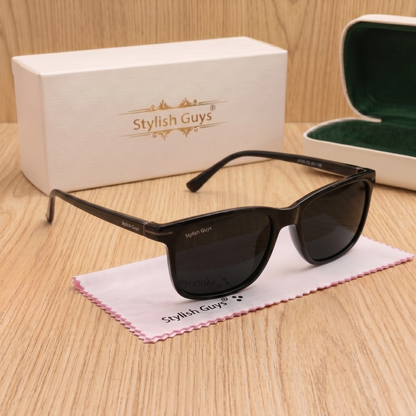 Sunglasses For Men With Black Glass & Black Frame 4708 Square Sunglass By Sunglasses Deal