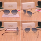 Sunglasses For Men With Blue Shade Glass & Black Frame 3517 Aviator Oval Sunglass By Sunglasses Deal