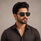 Sunglasses For Men With Black Glass & Black Frame 1208 Square Sunglass By Sunglasses Deal