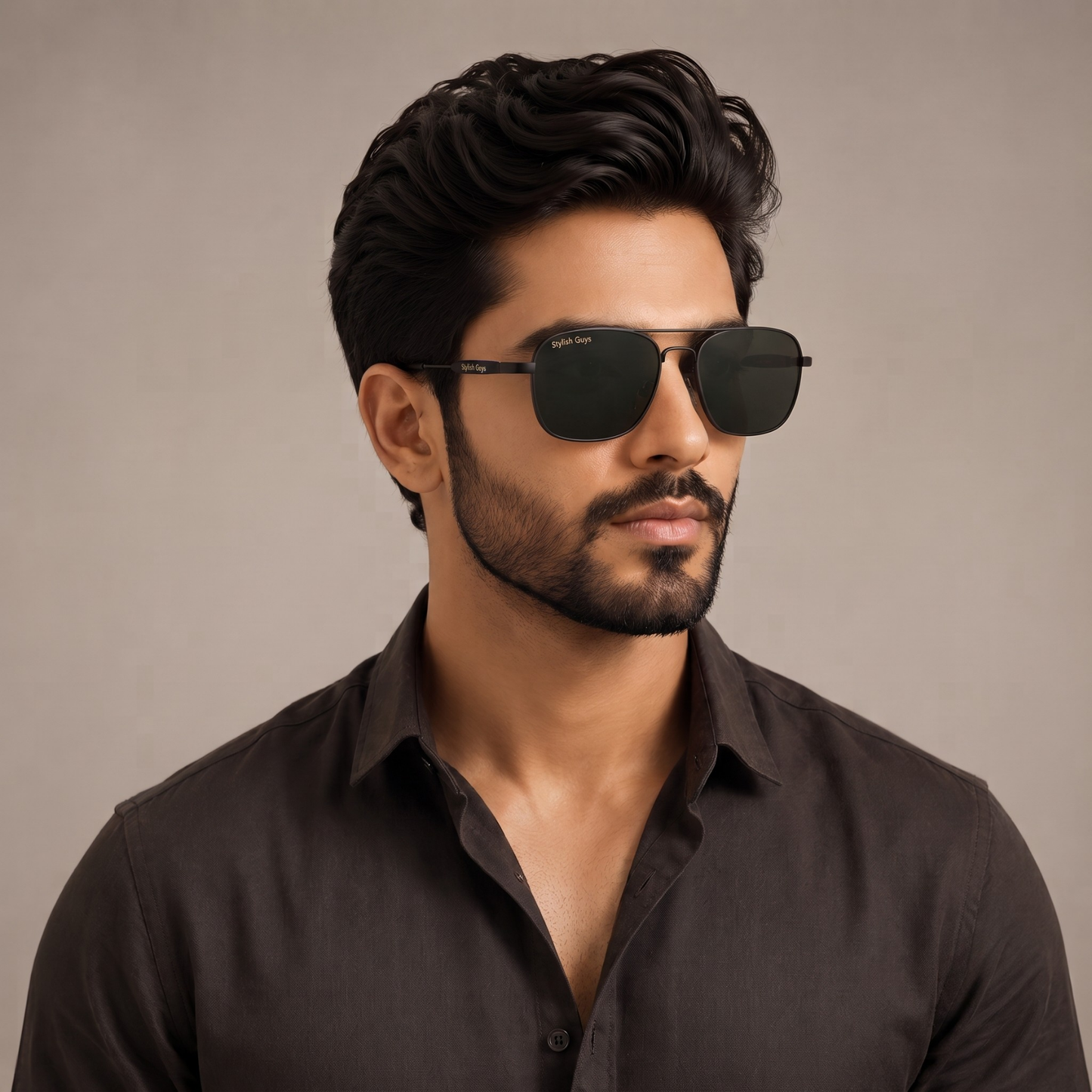 Sunglasses For Men With Black Glass & Black Frame 1208 Square Sunglass By Sunglasses Deal