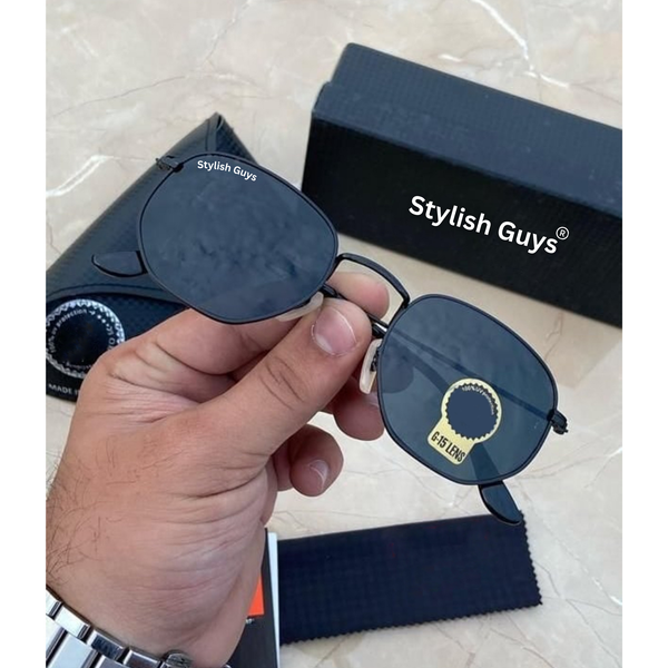 New Fancy Latest Flexible Nosed Trending B2 Hexagaon With Metal Frame Hot Favourite Sunglass For Men, Women & Unisex. ( SG - 3548 )