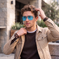 Sunglasses For Men With Blue Candy Glass & Black Frame 3026 Aviator Sunglass By Sunglasses Deal