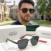 Sunglasses For Men With Black Glass & Black Frame 07 Square Polarized Sunglass By Sunglasses Deal