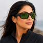 Sunglasses For Men With Green Glass & Black Frame 2053 Sport Sunglass By Sunglasses Deal