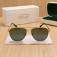 Sunglasses For Men With Black Glass & Golden Frame 6060 Square Sunglass By Sunglasses Deal